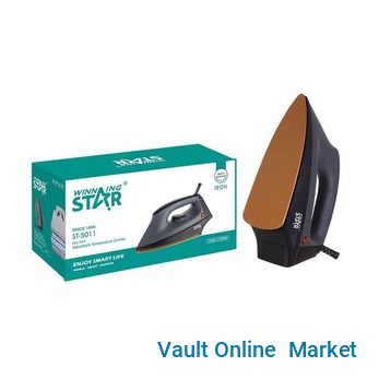 Winningstar Aluminum Heavy Duty Dry Heavy Electric Flat Iron For Clothes- Grey