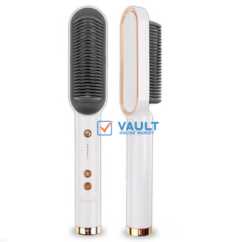 2 In1 Electric Ionic Hair Straightener, Comb,Cutler PTC Fast Heating And Adjustable Temperature Brush - Multicolor