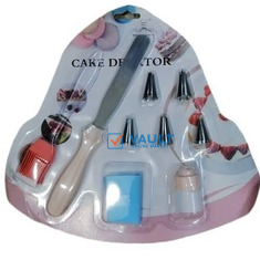 9 Piece Cake Decorating Silicone Spatula Oil Brush Frosting Icing Piping Bag Tips With Steel Nozzles Set