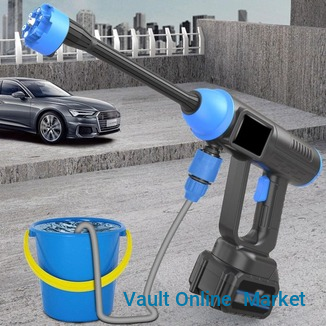 Portable Cordless high-Pressure Cleaner, high-Pressure Cleaner Gun, 30 bar, Mobile high-Pressure Cleaner with 15000 mAh Battery, 0-180° Adjustable Nozzle, Jet Washer for car Washing,2battery-110V- Mul