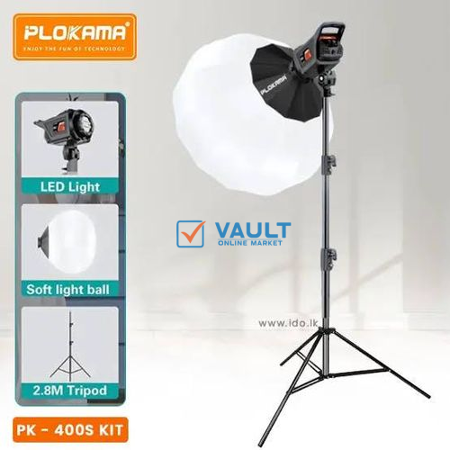 PLOKAMA PK-400s Video Light Kit, For Photography, White