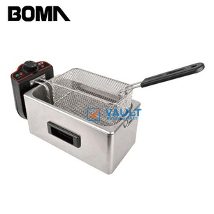 Boma 3 Litre Oil Chips Chicken Deep Fryer With Removable Bowl & Thermostat - Sliver