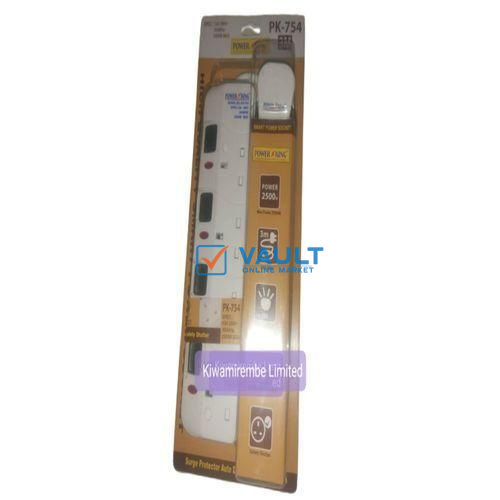 Power King Heavy Duty 4 Way Electric Extension Cable Overload Protection All Appliances -White