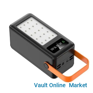 Powerful Power Bank portartil Power Bank 40000mAh Portable King Power Bank Four USB output and a Type-C output built-in flash -Multicolor