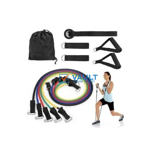 Elastic Pull Rope, Resistance Exercise Bands for Home Fitness, 11pcs Natural Rubber Latex Fitness Loop Resistance Bands, Stretching, Strength Training, Physical Therapy Flexbands for Family Fitness Ex