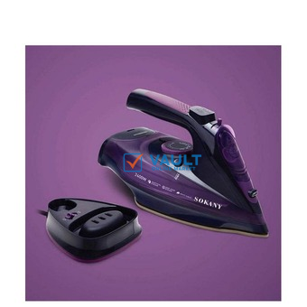 Sokany Electric Cordless Charging Steam Flat Iron - Black/Purple