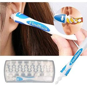 Ear Wax Remover Tool Kit Cleaner With Soft Silicone Spiral, White.