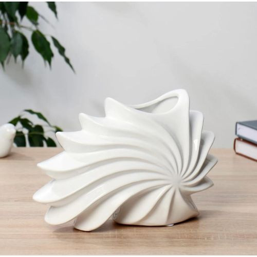 Simple and Stylish Creative Sea Bird shell mix Decorative Vases for Flowers Ceramic Ornaments Home Accessories Home Decor Table Top Funny White Modern Vase Clear-Multicolor