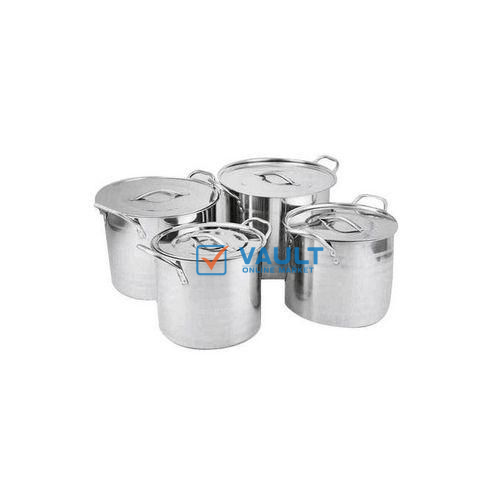 Stockpots, Serving Dishes 4pcs Set - Silver