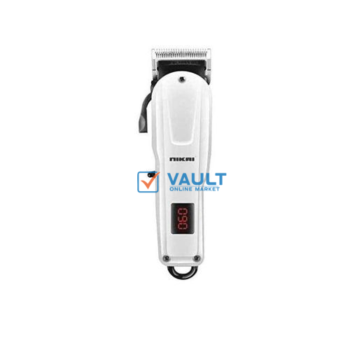 Nikai Professional Rechargable Haircut Clipper Cordless With Over 3hours Battery - White
