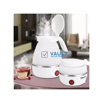Sokany 0.7L Expandable & Collapsible Travel Silicone Portable Electric Kettle (White)