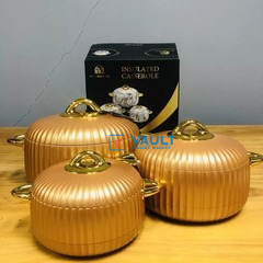 3Pc, 1,2,3.5Litres Food Warmer Dishes Thermal Insulation