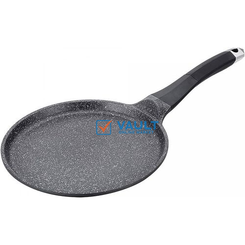 24cm Non Stick Marble Ceramic Coated Chapati Roti Omelets Crepe Frying Pan- Black