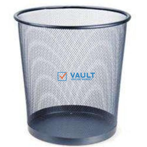 Metallic Waste Basket - Black