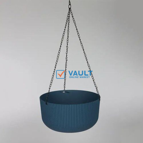 Hanging Plastic Flowerpots, Blue