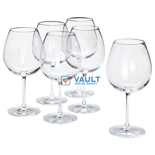 6 Pieces Of Big Wine Glasses - Colorless