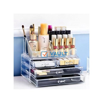 Acrylic Cosmetics Makeup Organizer Storage Box Drawers- Clear.