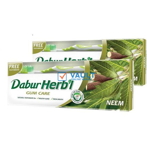 Dabur Herbal, Natural Toothpaste, for Cavity Protection, Neem