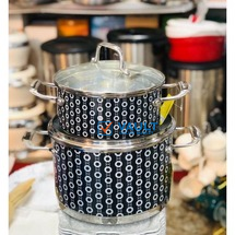 Dotted Enameled Stockpot
