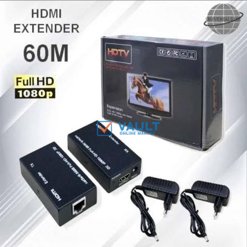 Hdmi Extender 60 Meter Hdtv-60M Full Hd 2080P - Black