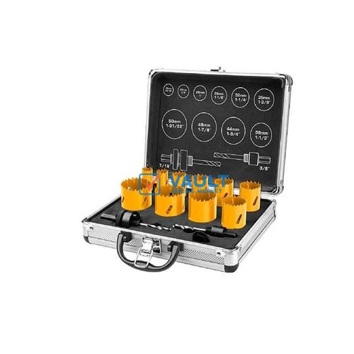 INGCO Bi-metal Hole Saw Set 12pcs - Silver / Orange