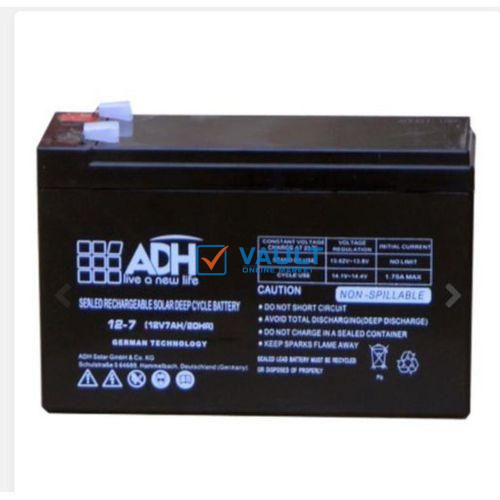 ADH 50AH, 12V/20HR Solar, Fast Charging Sealed Rechargeable Deep Cycle Battery - Black