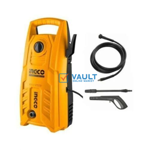 INGCO Pressure Washer, 1400 Watt, 130 Bar - Orange