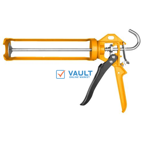 INGCO Caulking Gun 9" Ø55mm with Strong Aluminum Handle HCG1709 ING-HT - Orange & Silver
