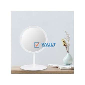 Rechargeable LED Touch Screen Cosmetic Makeup Mirror With Vanity Lamp Lights -White