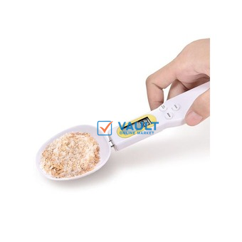 Electronic Measuring Spoon Adjustable Digital Weighing Scale 1-500g, White.