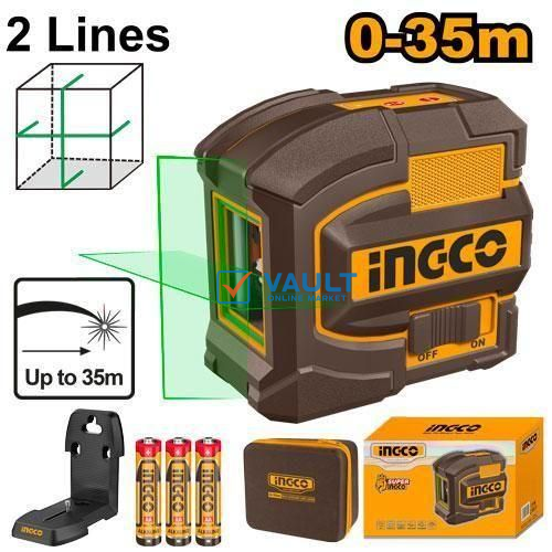INGCO HLL156601 Self-leveling Line Laser - Brown & Yellow