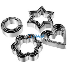 12 Piece, 4 Shape Stainless Steel Cookie Cutters