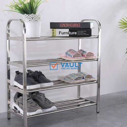 4tier Shoe Storage Shoes Rack - Silver