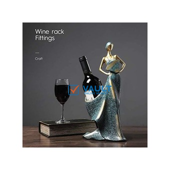 Wine Rack Whisky Holder Shelf Bottle Stand Decoration, Blue.
