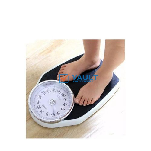 Kinlee Personal Health Body Weight Bathroom & Mechanical Weighing Scale, Black.