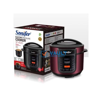 Sonifer Multi Function 6L Electric Pressure Cooker Rice Cooker Steamer - Black.