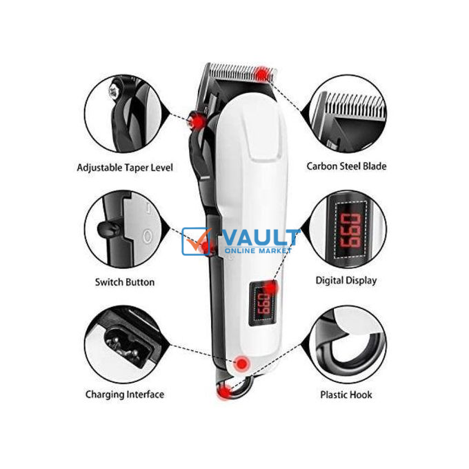 Electric Rechargeable Hair Shaving Machine-White