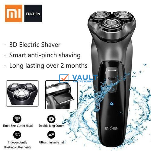 ENCHEN Blackstone Electric Shaver Multipurpose Rechargeable Beard Smoother Shaver - Black/Silver