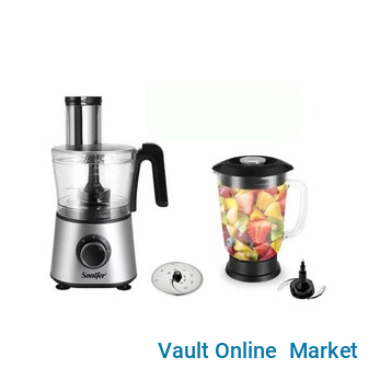 Sonifer 4 In 1 Food Processor & Vegetable Chopper for Slicing Shredding Chopping Dough and Purees Processor Cups- Multicol0r