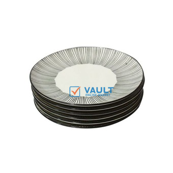6Pcs Line Plates - Black/White