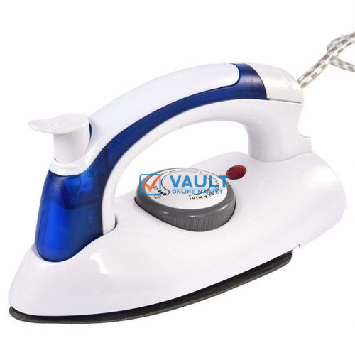 Mini Foldable Travel Steam Flat Iron Box - White,Blue.