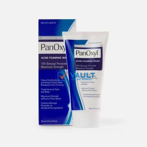 PanOxyl Acne Foaming Wash Benzoyl Peroxide 10% Maximum Strength Antimicrobial 170g