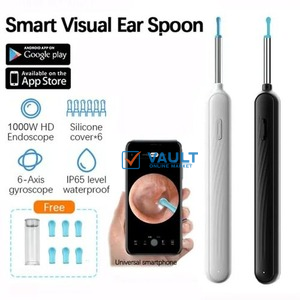 Visual Ear Wax Removal Tool With 1080P HD Waterproof Camera, Wireless Otoscope Double Quick Hand Pump,Suitable For IOS And Android Smartphones - Multicolor