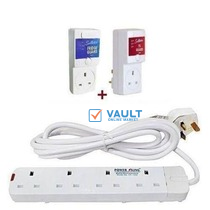 Sollatek Pack of TV Guard+ Fridge Guard +Extention Cable 4 ways-White