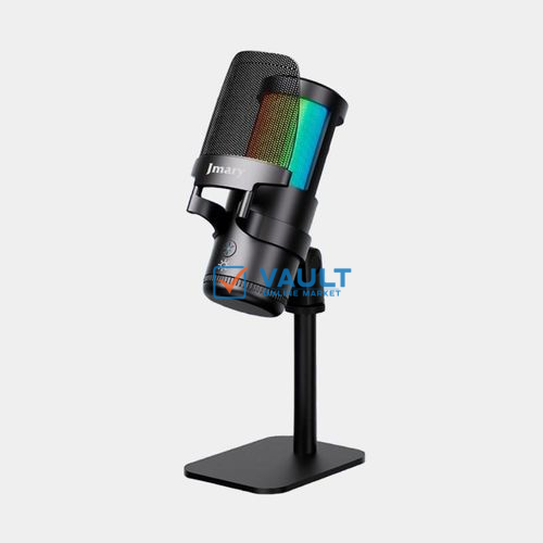 Jmary MC-PW13 RGB Light Plug, and Play Desktop Microphone, Black