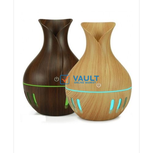 Wooden Essential Oil Electric Air Freshener Humidifier Diffuser - Brown.