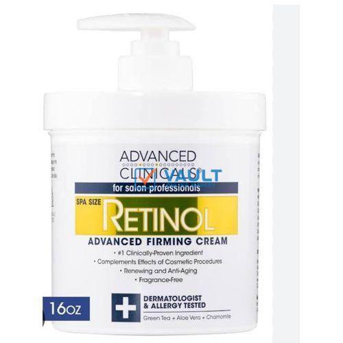 Advanced Clinicals Retinol Cream - Anti-Aging Face & Body Moisturizer, Erases Fine Lines, Wrinkles, And Sun Damage, Fragrance