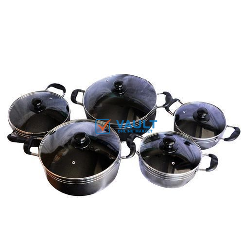Tornado Non Stick Serving Dishes, 5pcs - Black