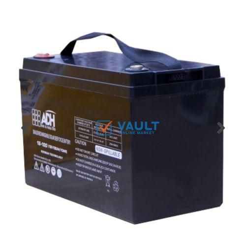 ADH 12V/20HR Solar, Fast Charging Sealed Rechargeable Deep Cycle Battery - Black