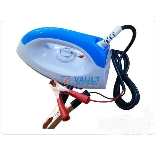 Solar And DC Electric Dry Flat Iron 12volts/12V 150w Working On Battery - White/Blue/Green